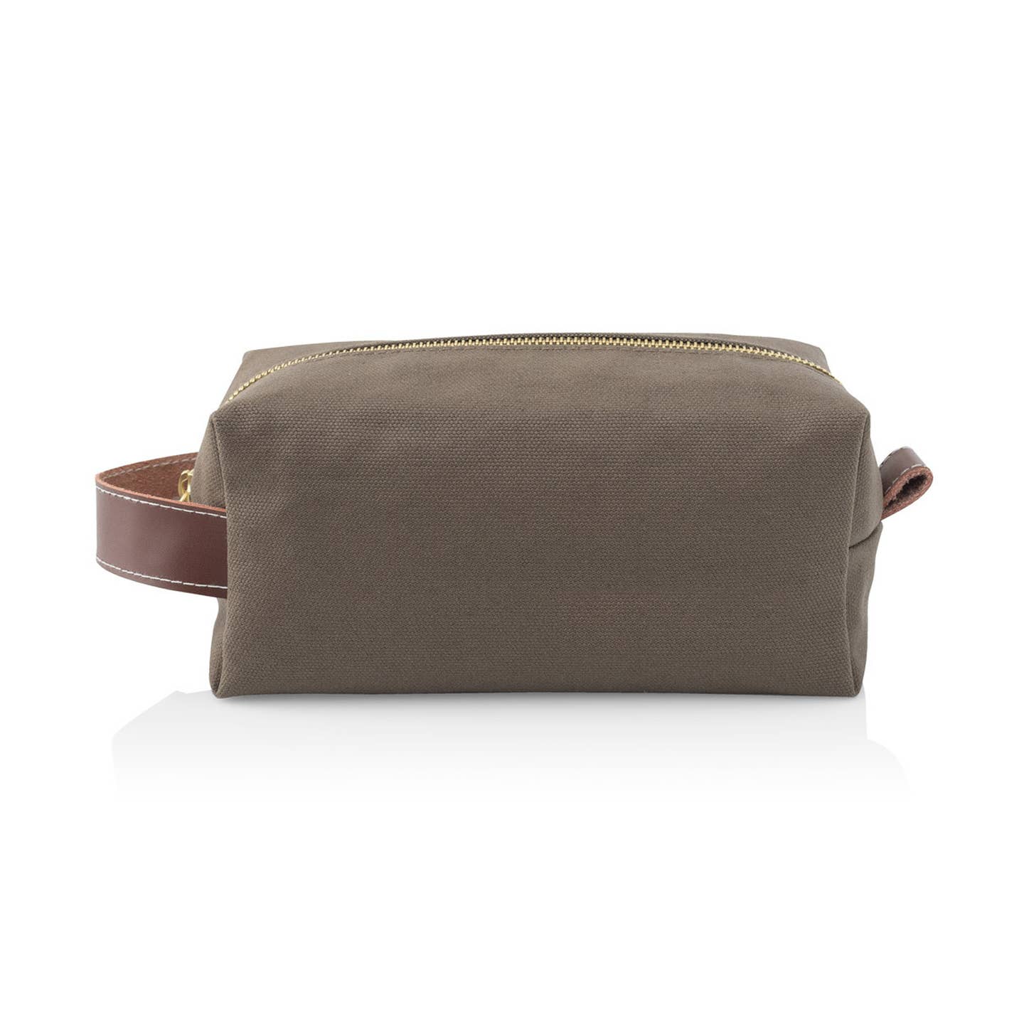 Light Brown Canvas Dopp Kit