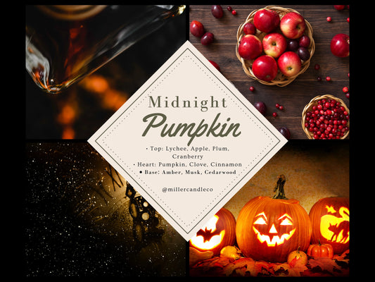 Midnight Pumpkin Wax Melts - Limited Fall Collection - MillerCandleCo.