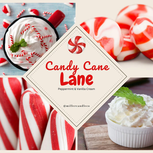 Candy Cane Lane Candle - Limited Time Winter Collection - MillerCandleCo.