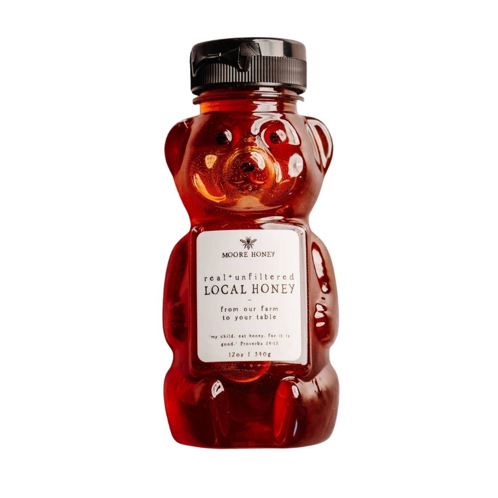 Texas Wildflower Honey 12oz Bear — Moore Honey
