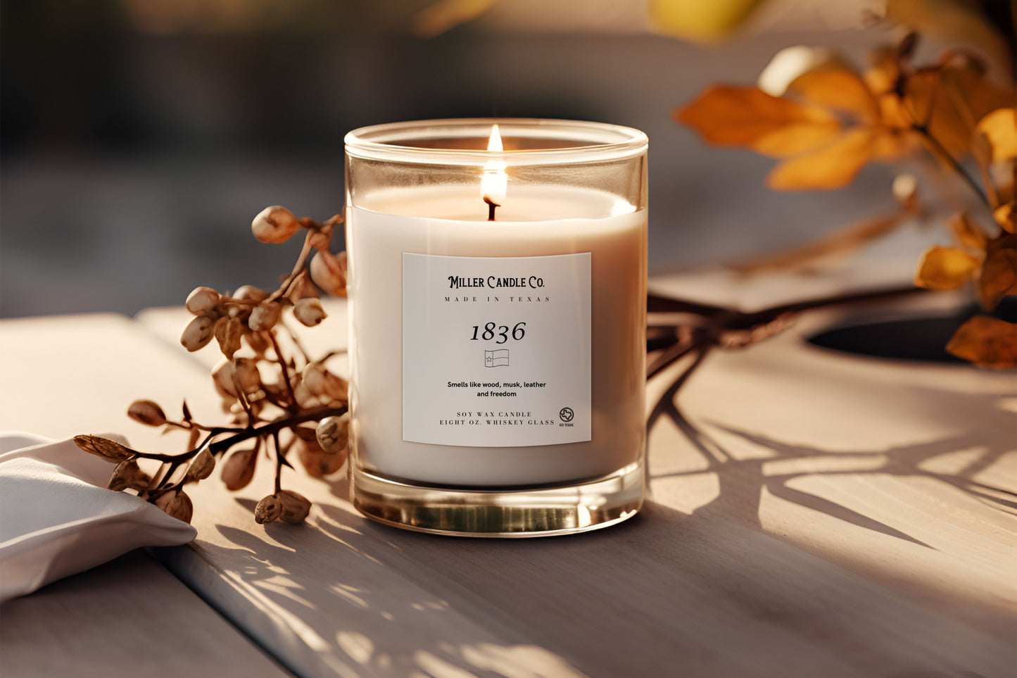 Texas 1836 Candle