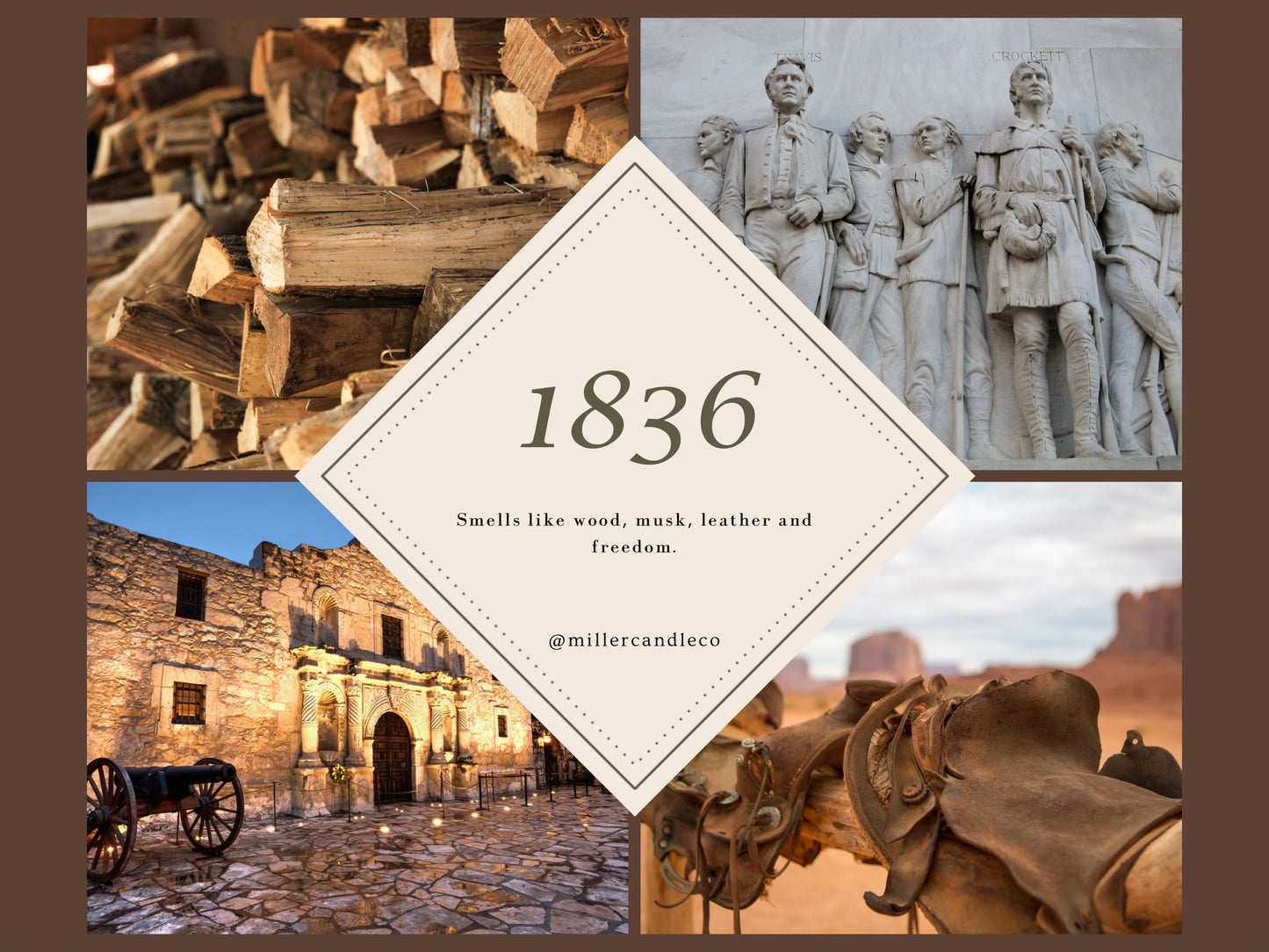 Texas 1836 Candle