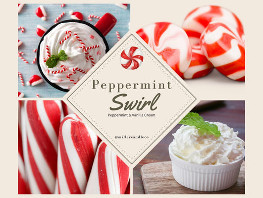 Peppermint Swirl Candle - MillerCandleCo.
