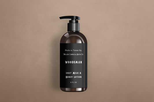 Goat Milk & Honey Lotion for Men 8oz - MillerCandleCo.