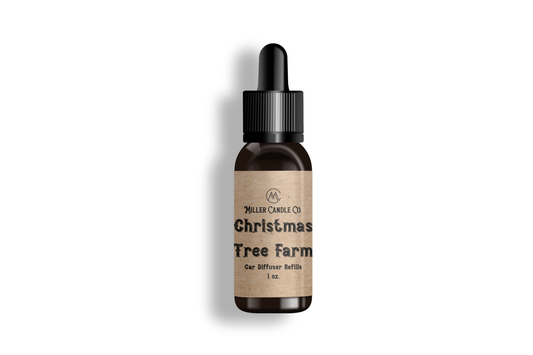 Christmas Tree Farm Car Diffuser Refill | 1 oz Amber Bottle