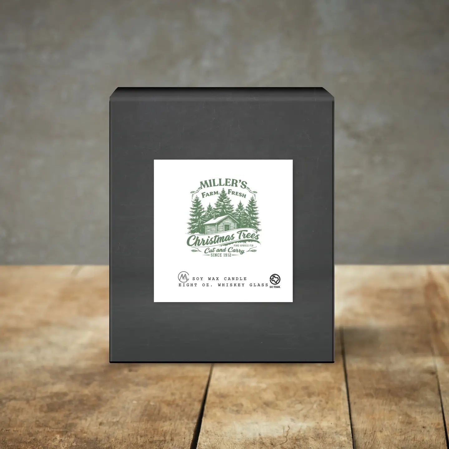 Christmas Tree Farm Candle | 8 oz Soy Wax in Reusable Whiskey Glass - MillerCandleCo.