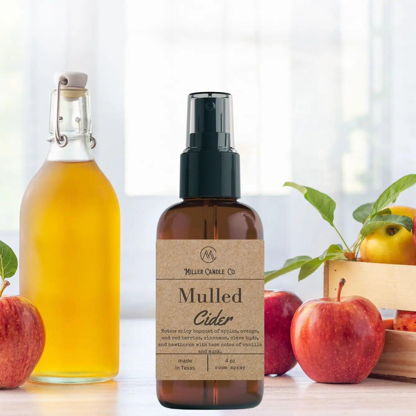Mulled Cider Room Spray - Limited Winter Collection - MillerCandleCo.
