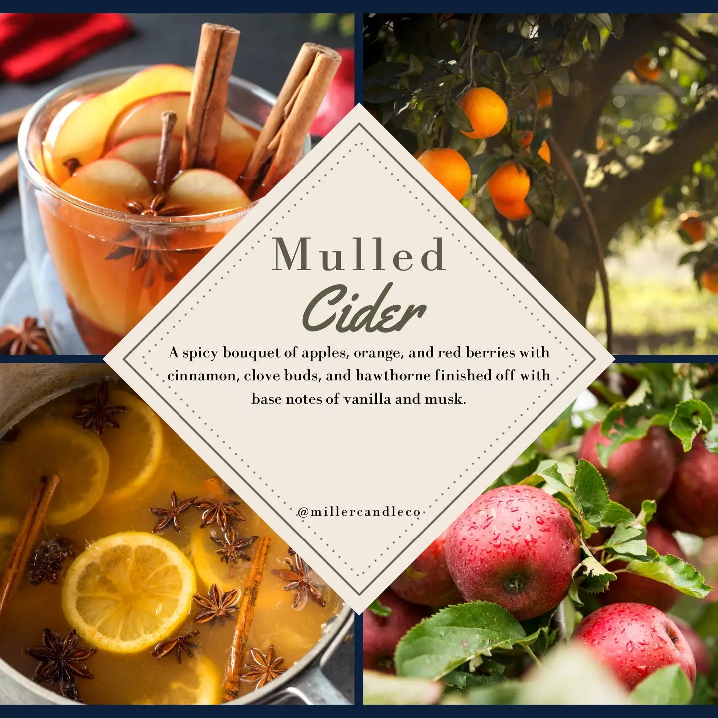 Mulled Cider Car Diffuser - Limited Winter Collection - MillerCandleCo.