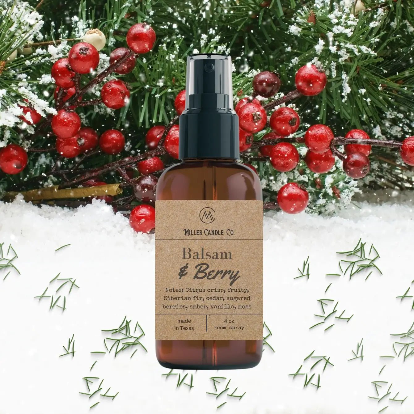Balsam & Berry Room Spray - Limited Winter Collection - MillerCandleCo.