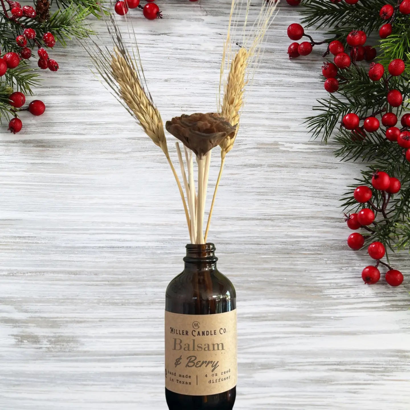 Balsam & Berry Reed Diffuser - Limited Winter Collection - MillerCandleCo.