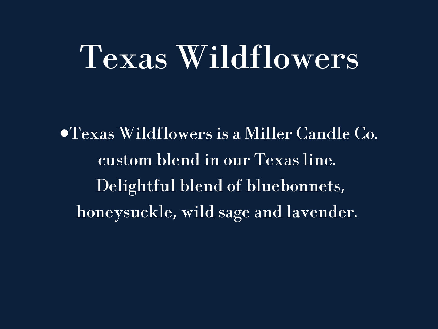 Texas Wildflowers Candle