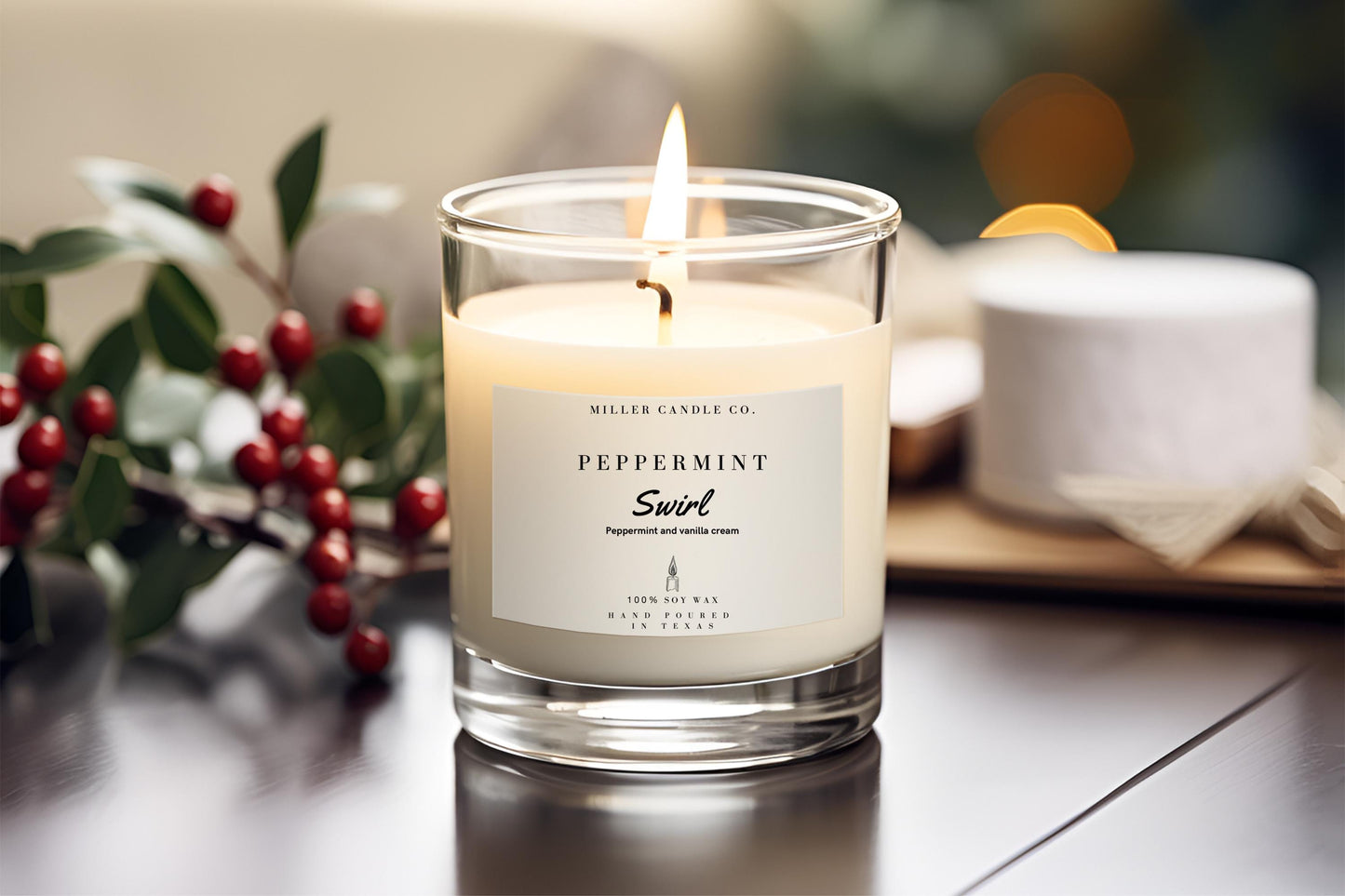 Peppermint Swirl Candle